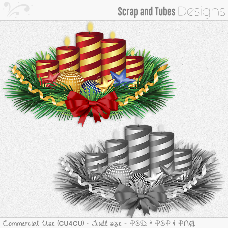 Christmas Candles Template - Click Image to Close
